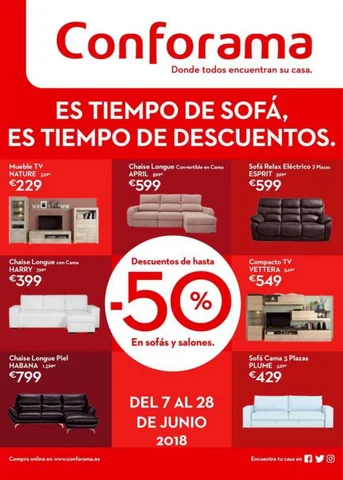 Ofertas Supermercados 家具目录 conforama descuentos 英文 sofás y salones