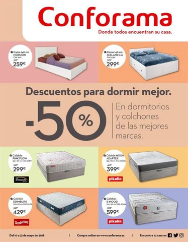 Ofertas Supermercados 家具目录 conforama especial dormitorios y colchones para tu casa