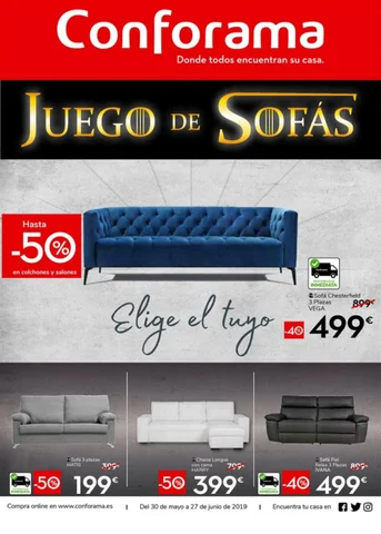 Ofertas Supermercados 家具目录 · Catalogo Conforama descuentos hasta un 50 porciento 英文 sofas
