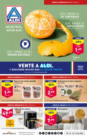 Folleto ALDI del 18 al 24 德文 octubre