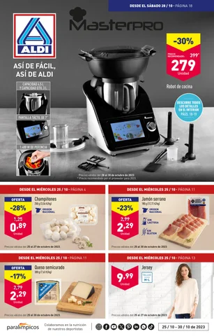Folleto semanal ALDI del 25 al 30 德文 octubre