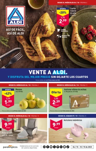 Folleto ALDI del 4 al 10 德文 octubre