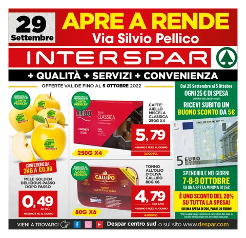 Oggiweb Srl 家具目录 · INTERSPAR APRE A RENDE