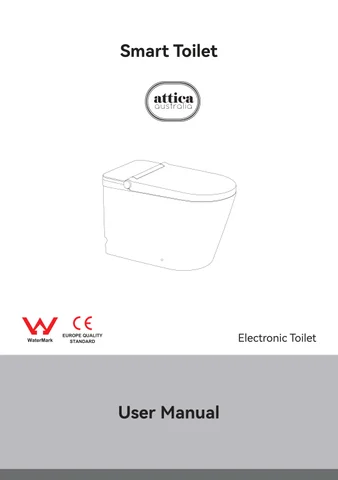 INTEGRATED 智能 TOILET – USER × INSTALLATION MANUAL