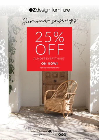 OZ Design Furniture 家具目录 · 夏季 Sale | 25% OFF Almost Everything*