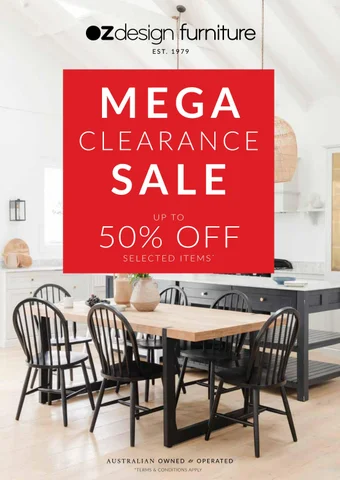 OZ Design Furniture 家具目录 · MEGA CLEARANCE SALE OZ DESIGN FURNITURE