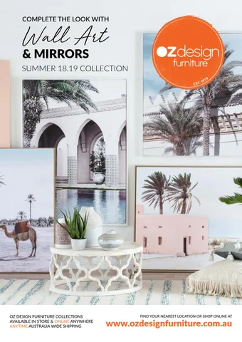 OZ Design Furniture 家具目录 · Wall Art and Mirrors 夏季 18/19 | OZ DESIGN FURNITURE