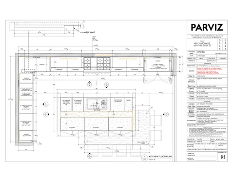 Parviz Kitchens Shop Drawings Sample
