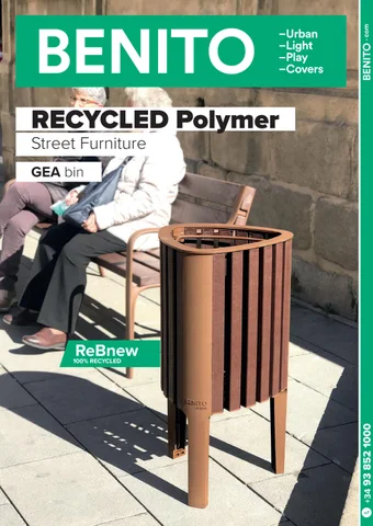 Resirkulerte Plastmøbler fra Benito, Parkmiljø AS
