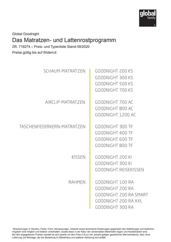 Perspektive Werbeagentur 家具目录 · modell-goodnight