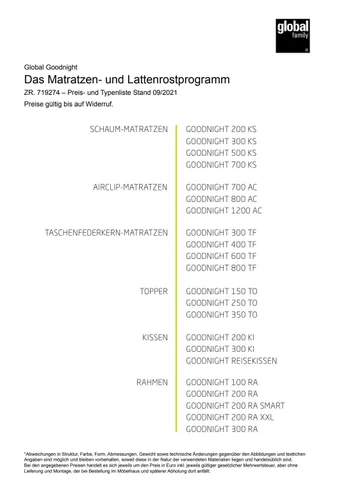 Perspektive Werbeagentur 家具目录 · modell-goodnight
