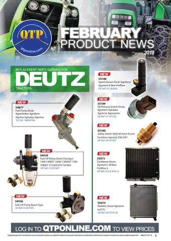 Quality Tractor Parts 灯饰目录 · QTP February Product News 2019