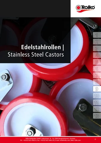 Industri电子版家具目录 : Edelstahlrollen / Industry 目录 : Stainless Steel Castors