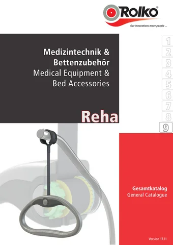 Rolko Kohlgrüber GmbH Reha-Gesamtkatalog: 9. Bettenzubehör / Rehab 总目录 : 9. Care 床 配件