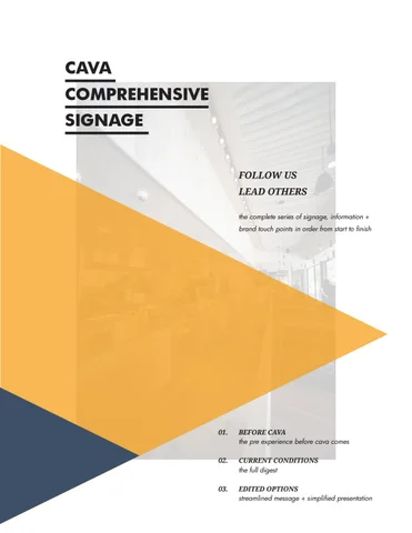 COMPREHENSIVE CAVA SIGNAGE
