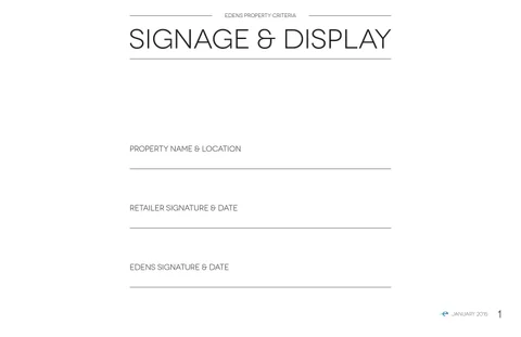 Signage × Display Criteria
