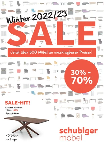 schubiger 家具目录 · Schubiger 家具 冬季 Sale 2022/2023