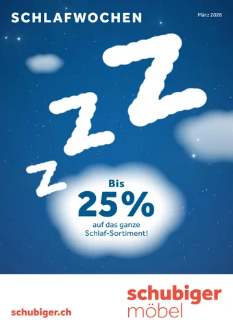 schubiger 家具目录 · Prospekt Schlafwochen 法文 ühling 2026