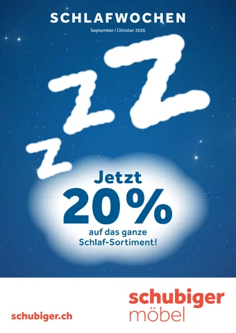 schubiger 家具目录 · Prospekt Schlafwochen Herbst 2026