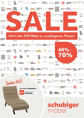 schubiger 家具目录 · 40% - 70% sparen im grossen Sale bei Schubiger 家具