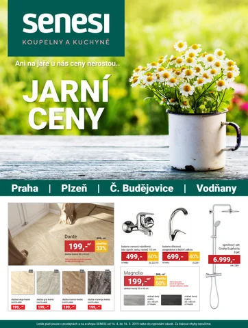 SENESI - koupelny a kuchyne - akcni letak duben