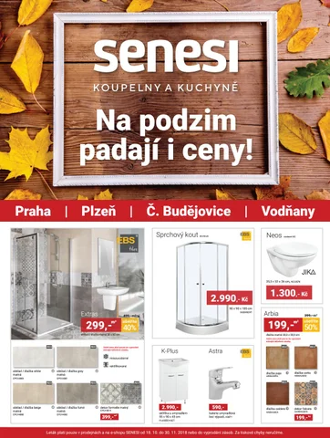 SENESI - koupelny a kuchyně - podzimní leták