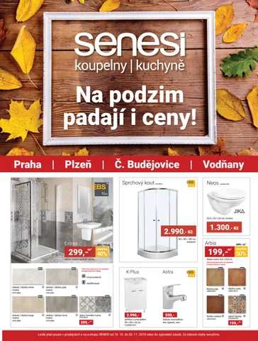 SENESI - koupelny a kuchyne - letak podzim