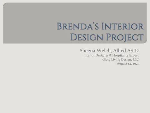 Brenda's 室内 Design 工程 - Design Concept