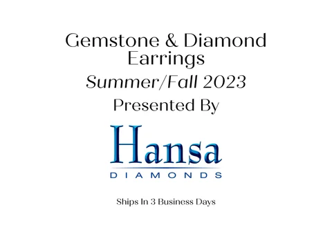 Gemstone × Diamond Earrings In 14K 金色 夏季 /Fall 2023