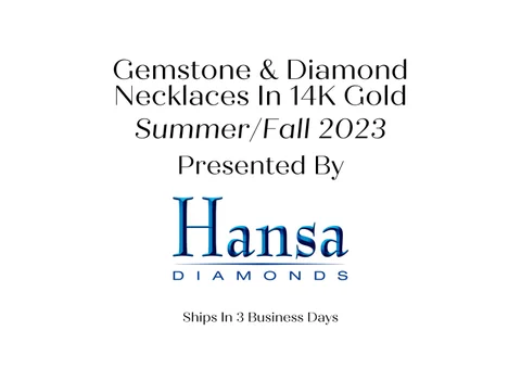 Gemstone × Diamond Necklaces In 14K 金色 夏季 /Fall 2023