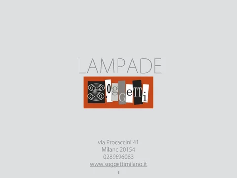 S.oggetti Milano 灯饰目录 · Lampade - Vendita oggetti 复古