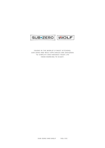 Sub-Zero Wolf Co Brand 家具手册 2021