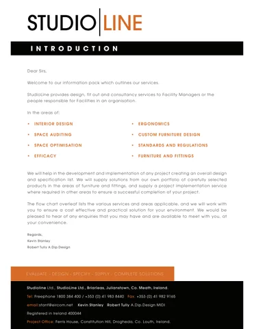 StudioLine Workplace Environments 灯饰目录 · studioline environments