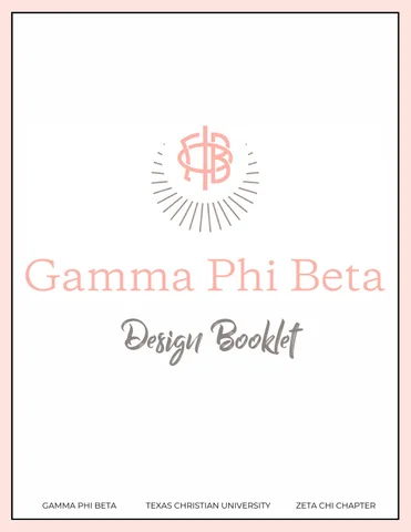 Gamma Phi Beta TCU - Design 小册