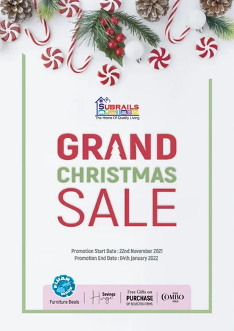 Subrails Furniture Centre Subrails Grand Christmas Sale 家具目录 2021