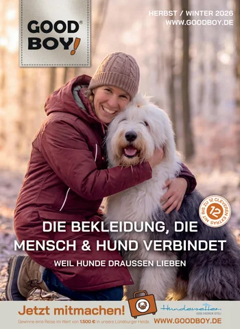 GOOD BOY! Herbst-/ 冬季 -Kollektion 2026 - Die Bekleidung für Hundemenschen