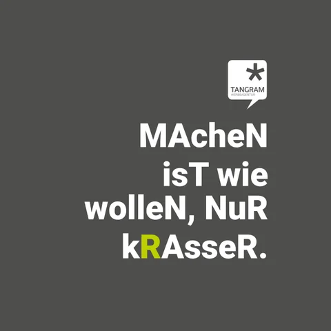 MAcheN isT wie wolleN, NuR kRAsseR.