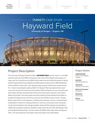 工程 型材灯 : Hayward Field