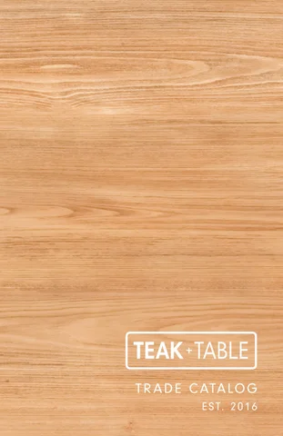Teak + Table Outdoor 家具目录 · Teak + 桌 Source 册