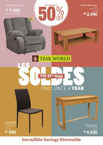 Teak World 家具目录 · Les Soldes 2019 |