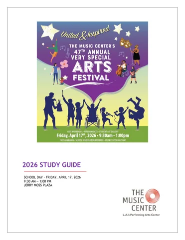 Very Special Arts Festival 2026 Study 指南