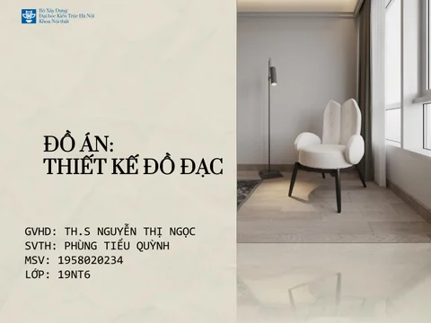 Phùng Tiểu Quỳnh 家具目录 · ĐỒ ÁN THIẾT KẾ ĐỒ ĐẠC