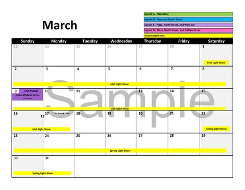Harmony Square Sample Programming Schedule
