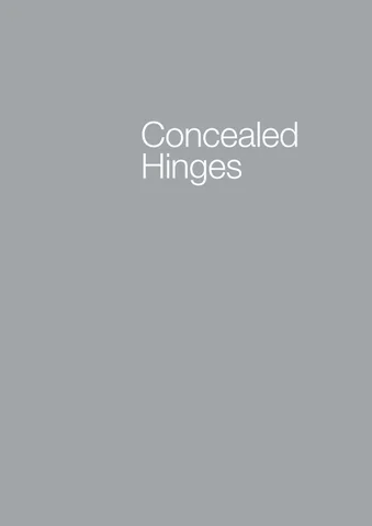 Concealed hinges × Glissando - 灯饰目录 英文