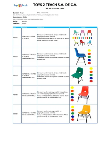 Mobiliario Escolar y Pizarrones
