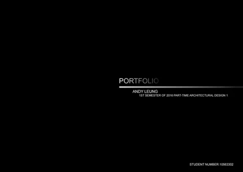 year 1 sem 1 建筑 portfolio