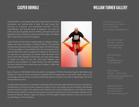 Casper Brindle Tear Sheet