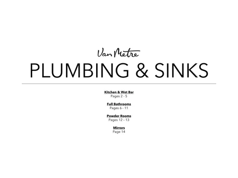 Product 家具目录 - Plumbing × Sinks