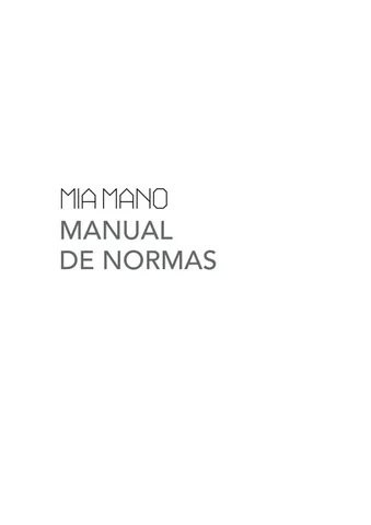 vitoria 灯饰目录 · Manual MIA MANO
