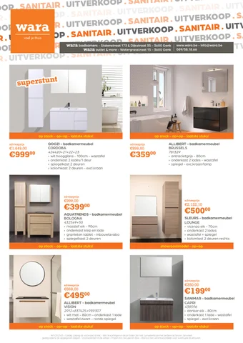 Wara uitverkoop sanitair